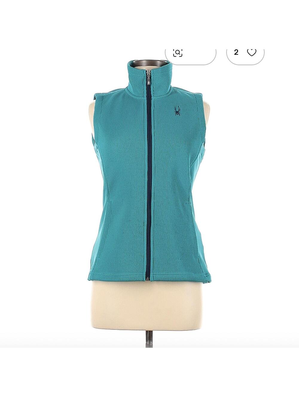 Spyder Women's Blue Polyester Vest Size M
